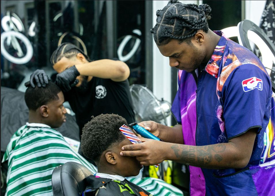 Barber haircut